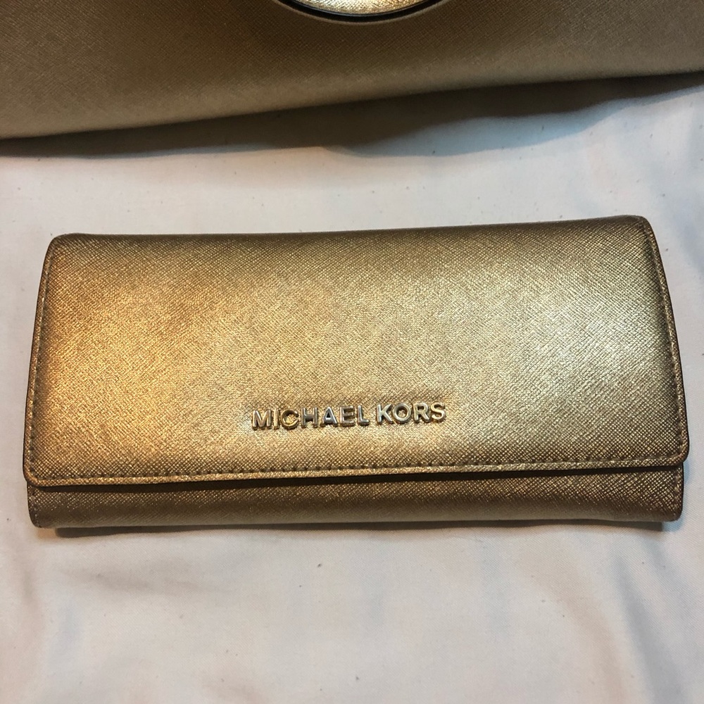 Gold Michael Kors Wallet